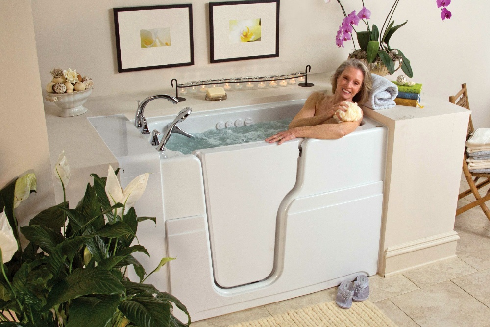Soaking in Jacuzzi Walk-in Tub